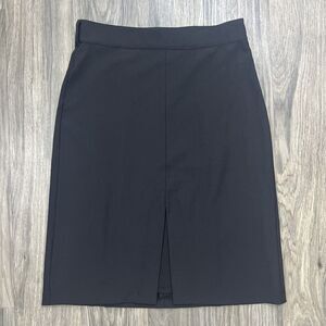 Banana Republic A-line Front Slit Knee Length Classic Black Skirt Size 4